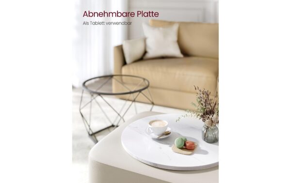 2109774_4 - Mediatech Vasagle Beistelltisch 2er Set, Marmoroptik 50/30x40/36.3 cm (DxH), Stahl, Spanplatte
