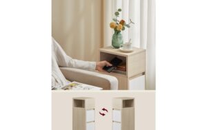 Vasagle Beistelltischmit Schublade und Ablage 25x30x62 cm, MDF, Spanplatte