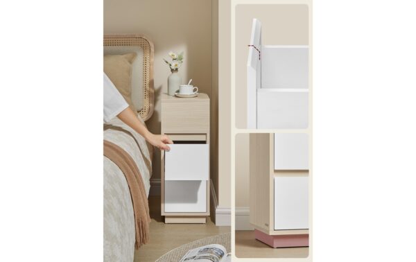 Vasagle Beistelltischmit Schublade und Ablage 25x30x62 cm, MDF, Spanplatte