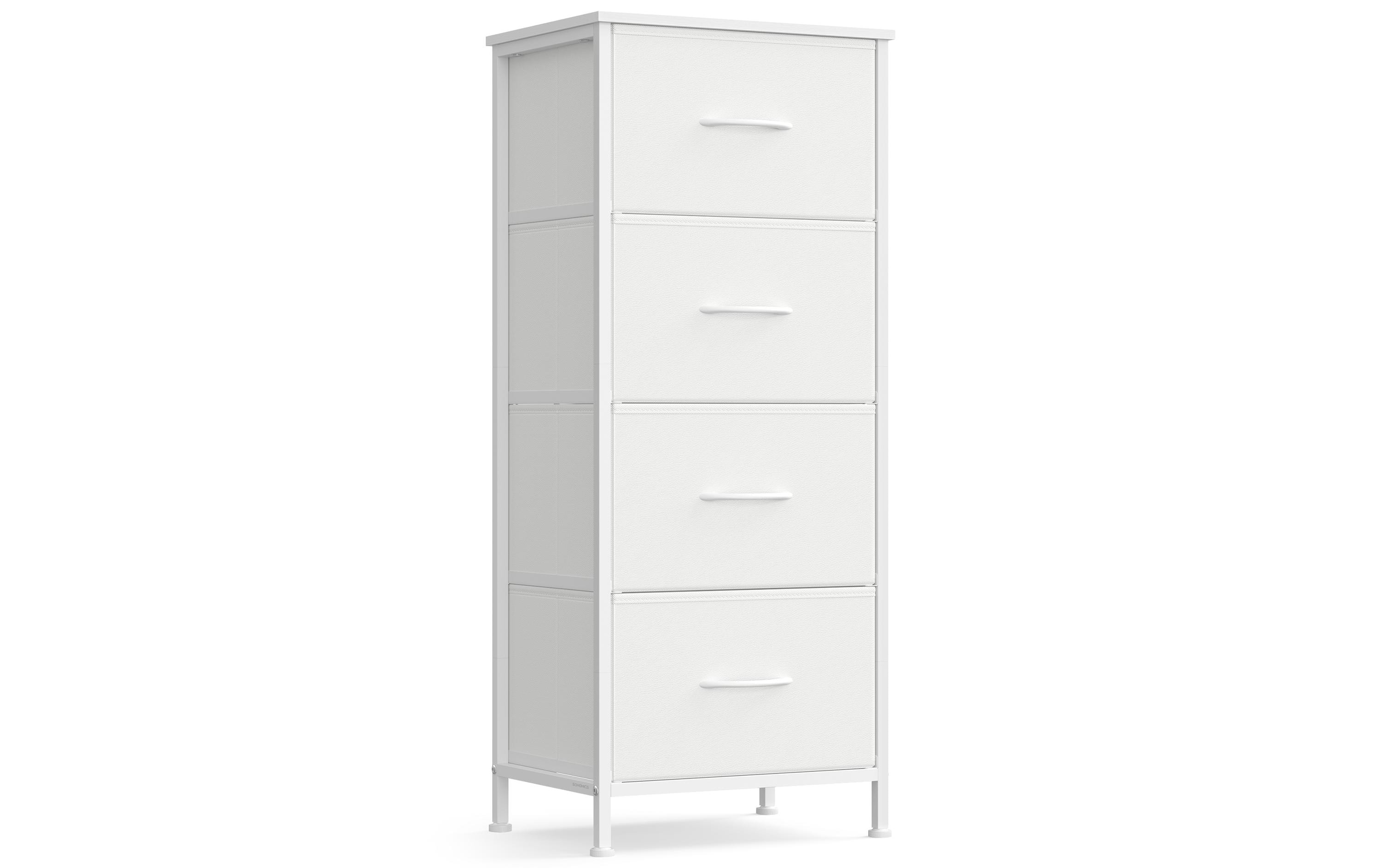 2109783 - Mediatech Songmics Kommode Weiss, 4 Schubladen 39.6x30x95.2 cm, MDF, Spanplatte kaufen Schweiz | Mediatech.ch
