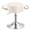 2109788 - Mediatech Vasagle Barhocker verstellbare Höhe, Creme 38.5x45.5-57.5 cm (DxH), Kunstleder, Stahl