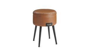 Vasagle Hocker mit Stauraum, Braun 32x44 cm (DxH), Holz, Kunstleder