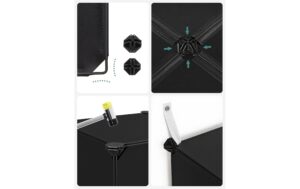 Songmics Regal zum zusammenstecken 123x31x123 cm, Stahl, ABS, Kunststoff