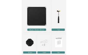Songmics Regal zum zusammenstecken 123x31x123 cm, Stahl, ABS, Kunststoff