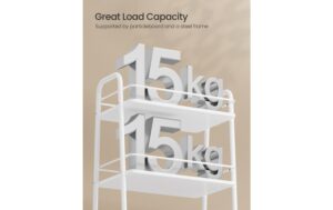 2109803_4 - Mediatech Vasagle Bartrolley Weiss 43.2x30.4x81 cm, Stahl, Polyester