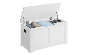 2109807 - Mediatech Vasagle Truhe Landhausstil, Weiss 80x40x46 cm, MDF, Spanplatte kaufen Schweiz | Mediatech.ch