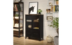 Vasagle Kommode Industrial 70x33x100 cm, Stahl, Spanplatte