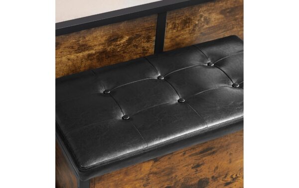 Vasagle Truhe Industrial 80x40x50 cm, Stahl. Kunstleder, Spanplatte
