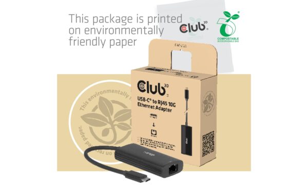 2110858_6 - Mediatech Club 3D, Ethernet Adapter USB-C zu RJ45 10Gbps
