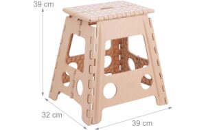 relaxdays Klapphocker faltbar XL Farbe: Beige