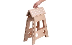 relaxdays Klapphocker faltbar XL Farbe: Beige
