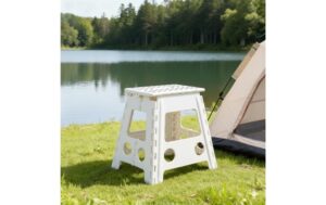2111477_5 - Mediatech relaxdays Klapphocker faltbar XL Farbe: Weiss