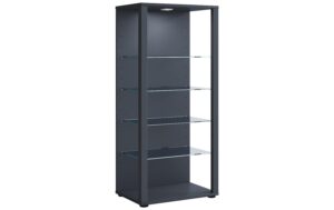 VCM Standvitrine Glasol III Schwarz