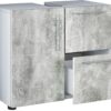 VCM Unterschrank Flandu Weiss/Beton