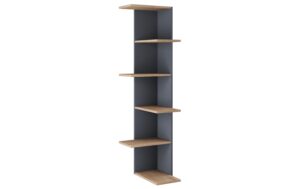 VCM Wandregal Balos XL Anthrazit/Honig-Eiche