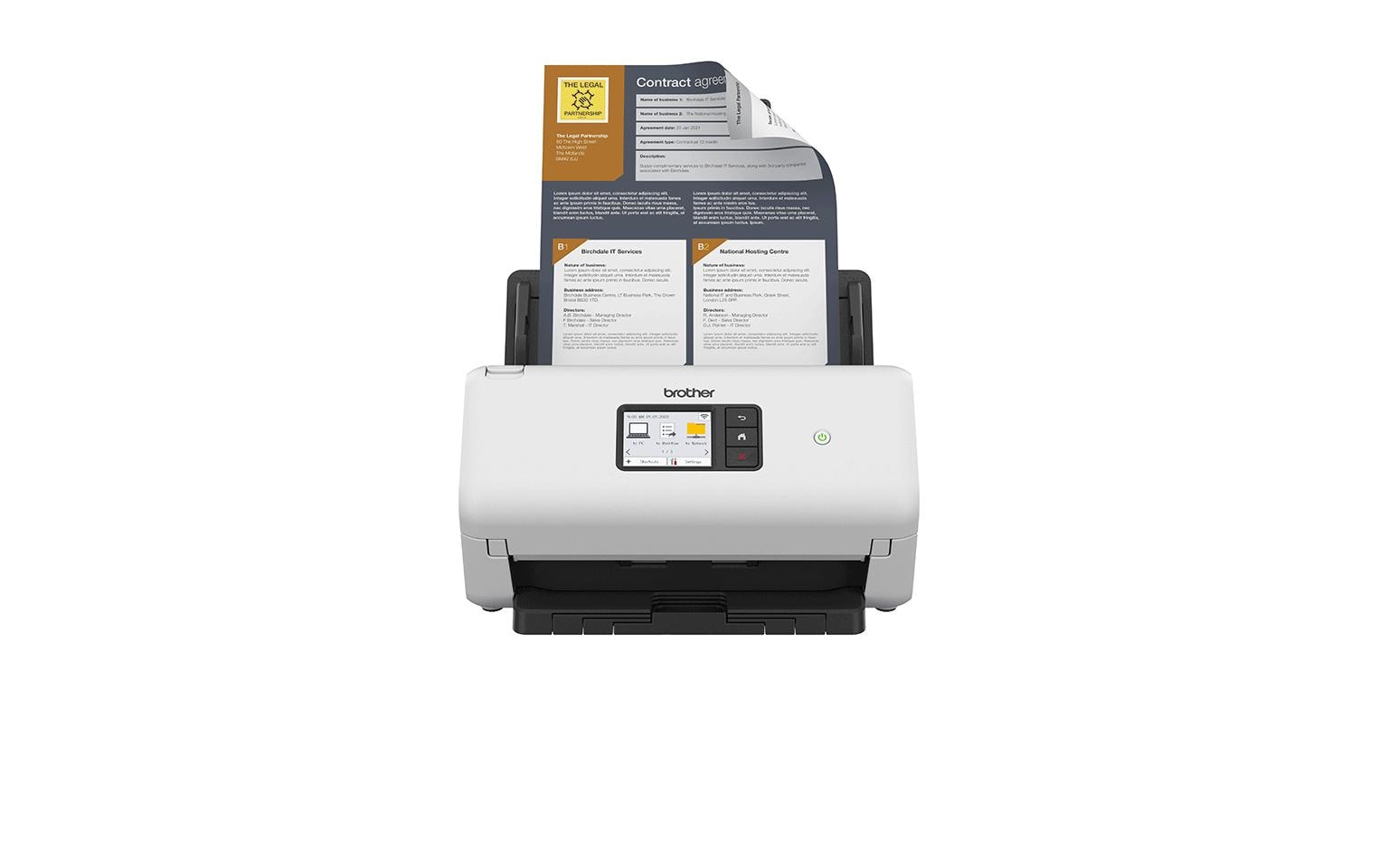 2112782 - Mediatech Brother ADS-4550W, USB,WLAN, LAN ADF für 60 Blatt, Touchscreen,1200x1200 dpi