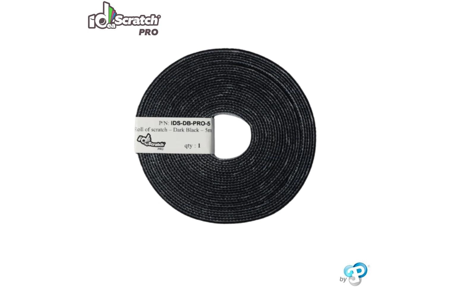 2123192_1 - Mediatech PatchSee ID-SCRATCH-PRO Klettband Box 5m, Dark Black
