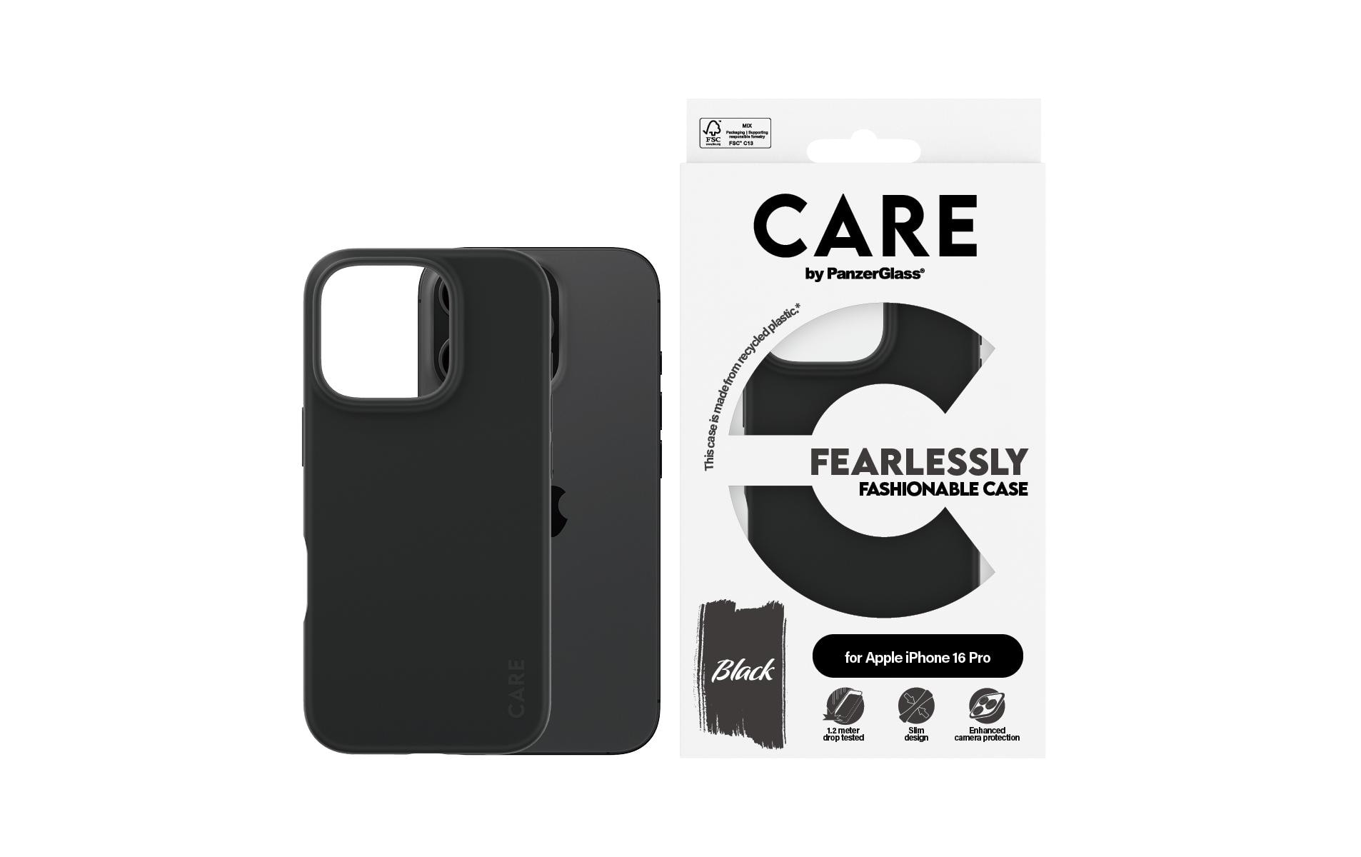 CARE Case, Black iPhone 16 Pro