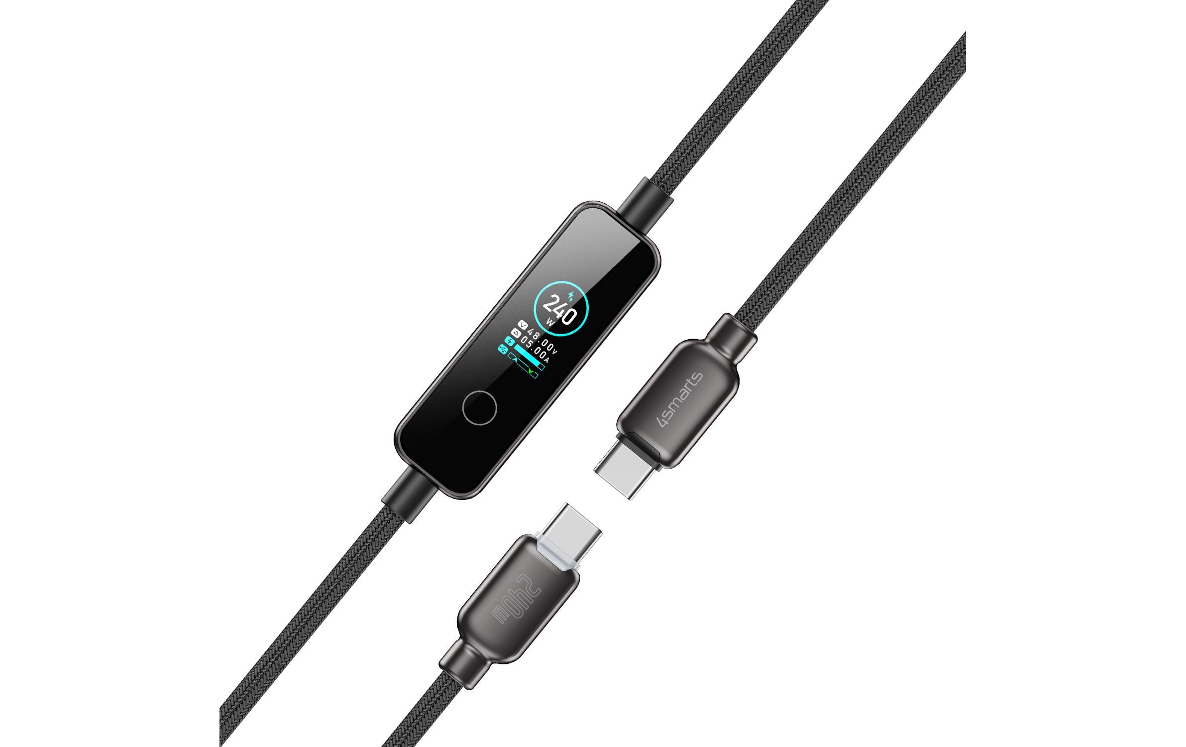2126397_1 - Mediatech 4smarts, USB-Kabel ScreenCord, 1.2m, 240W USB2.0, 480 Mbit/s, PD3.1
