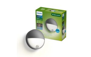 Philips Capricorn Outdoor Wandleuchte IP44 Ultra-Efficient, mit Bewegungssensor, anth.
