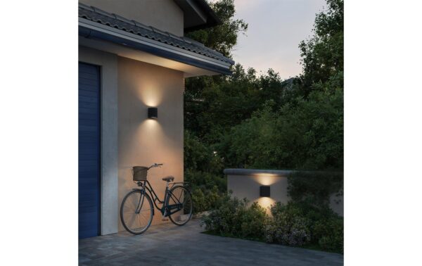 2126694_2 - Mediatech Philips Zyra Outdoor Wandleuchte IP44 Ultra-Efficient, 2x4.3W, 2700K, anthrazit