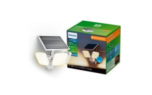 Philips Zyren Solar Sicherheitslicht Outdoor, Tageslicht-Bewegungssensor, 3K, ws