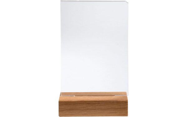 2127153_5 - Mediatech Exacompta Tischaufsteller A6, hoch Holzsockel, UV beständig