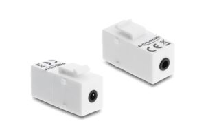 Delock Keystone Modul Klinke 3,5 mm 4 Pin 3,5mm, 4 Pin, weiss