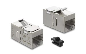 Delock Keystone Modul RJ45 Cat.6A Bu zu Bu Cat.6A, STP, Metall Latch, -20 °C 68 °C