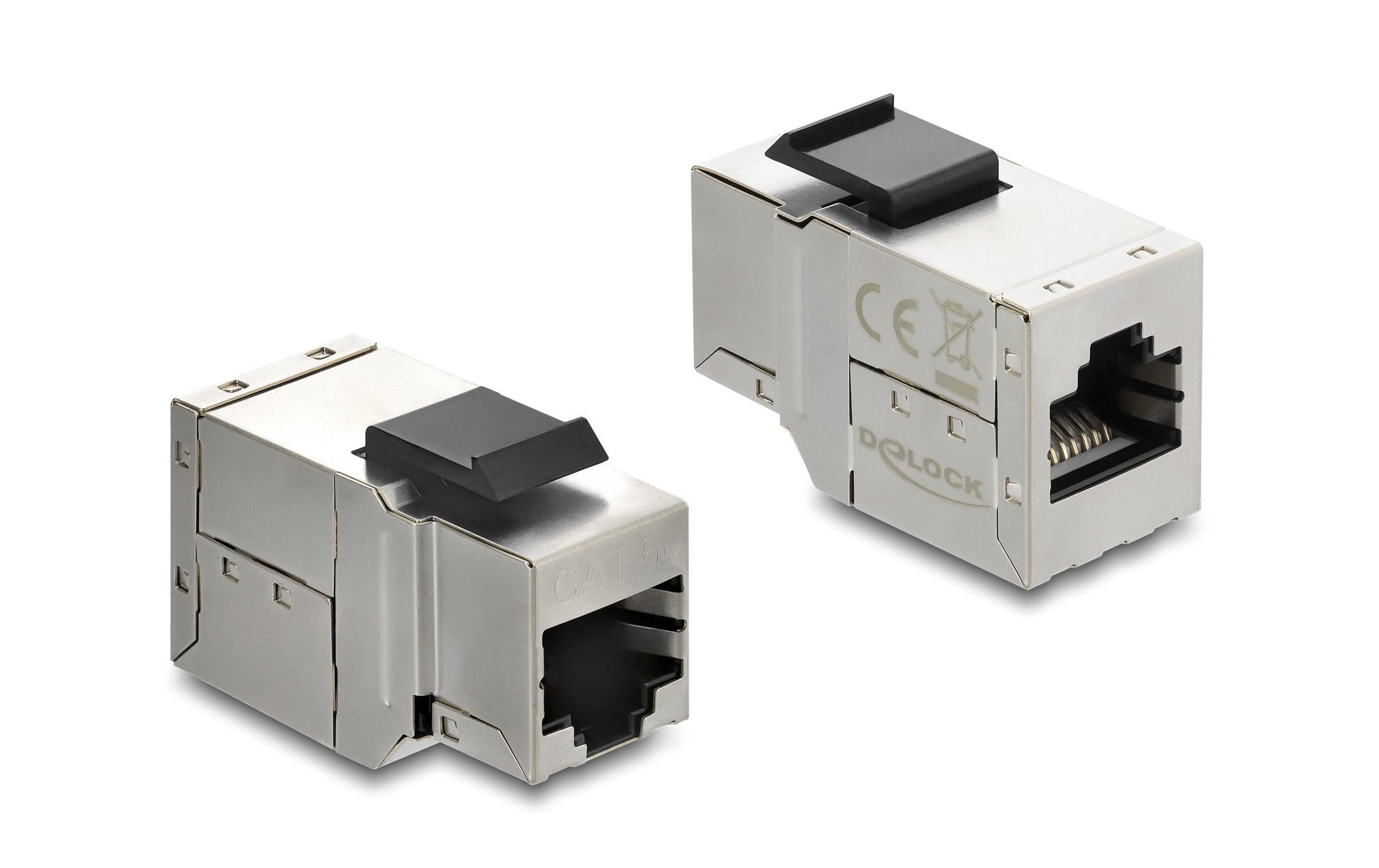 2130810 - Mediatech Delock Keystone Modul RJ45 Cat.6A Bu zu Bu Cat.6A, STP, Kunststoff Latch kaufen Schweiz | Mediatech.ch