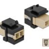Delock Keystone Modul LWL LC zu LC  Bu/Bu LC Duplex. beige / schwarz