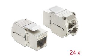 Delock Keystone Modul RJ45 Cat.6A LSA 24 St Cat.6A, AWG22, STP, LSA, Metall, 24 Stück