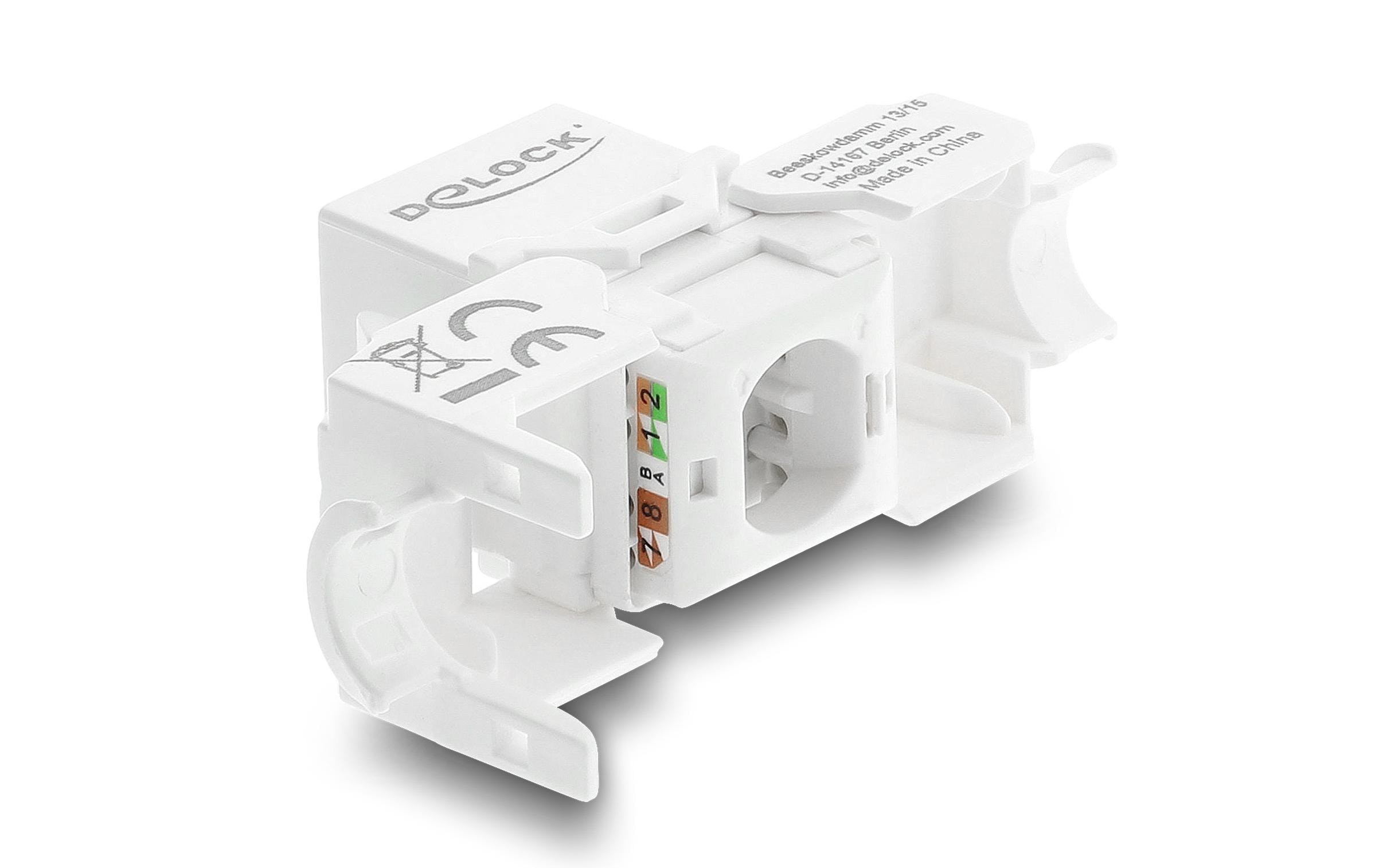 2130831_1 - Mediatech Delock Keystone Modul RJ45 Cat.6 Bu zu LSA Cat.6, AWG22, UTP, LSA, Staubschutz