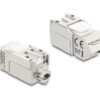 Delock Keystone Modul RJ45 Cat.6A Bu zu LSA Cat.6A, AWG22, STP, LSA, Zink, 45° gewinklt