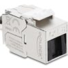 Delock Keystone Modul RJ45 Cat8.1 Bu zu LSA Cat.8.1, AWG22, STP, LSA, Zink, Staubschutz