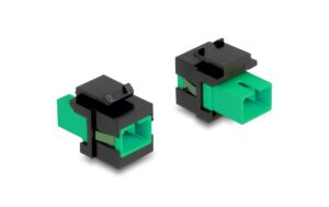 Delock Keystone Modul LWL SC zu SC Bu/Bu SC Simplex. grün / schwarz