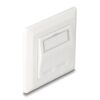 2131358 - Mediatech Delock Keystone Anschlussdose 2 Port Reinweiss RAL 9010, Staubschutz, DE Norm