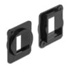 Delock Keystone Halterung 1 Port für D-Typ Kunsfstoff, schwarz
