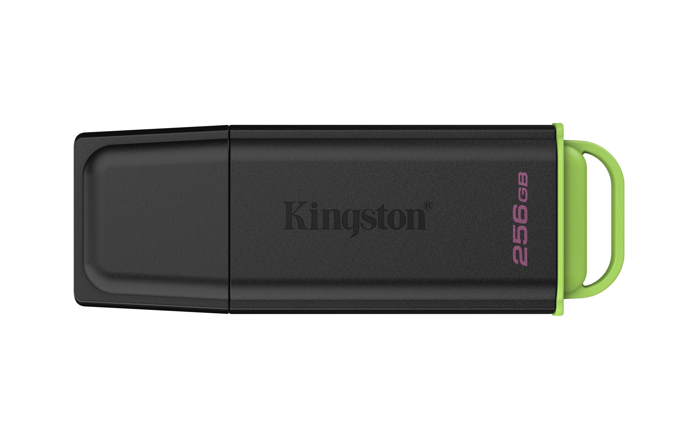 2132009 - Mediatech Kingston Portable DT Exodia 256GB, USB 3.2 mit Schutzkappe & Schlüsselring (grün)