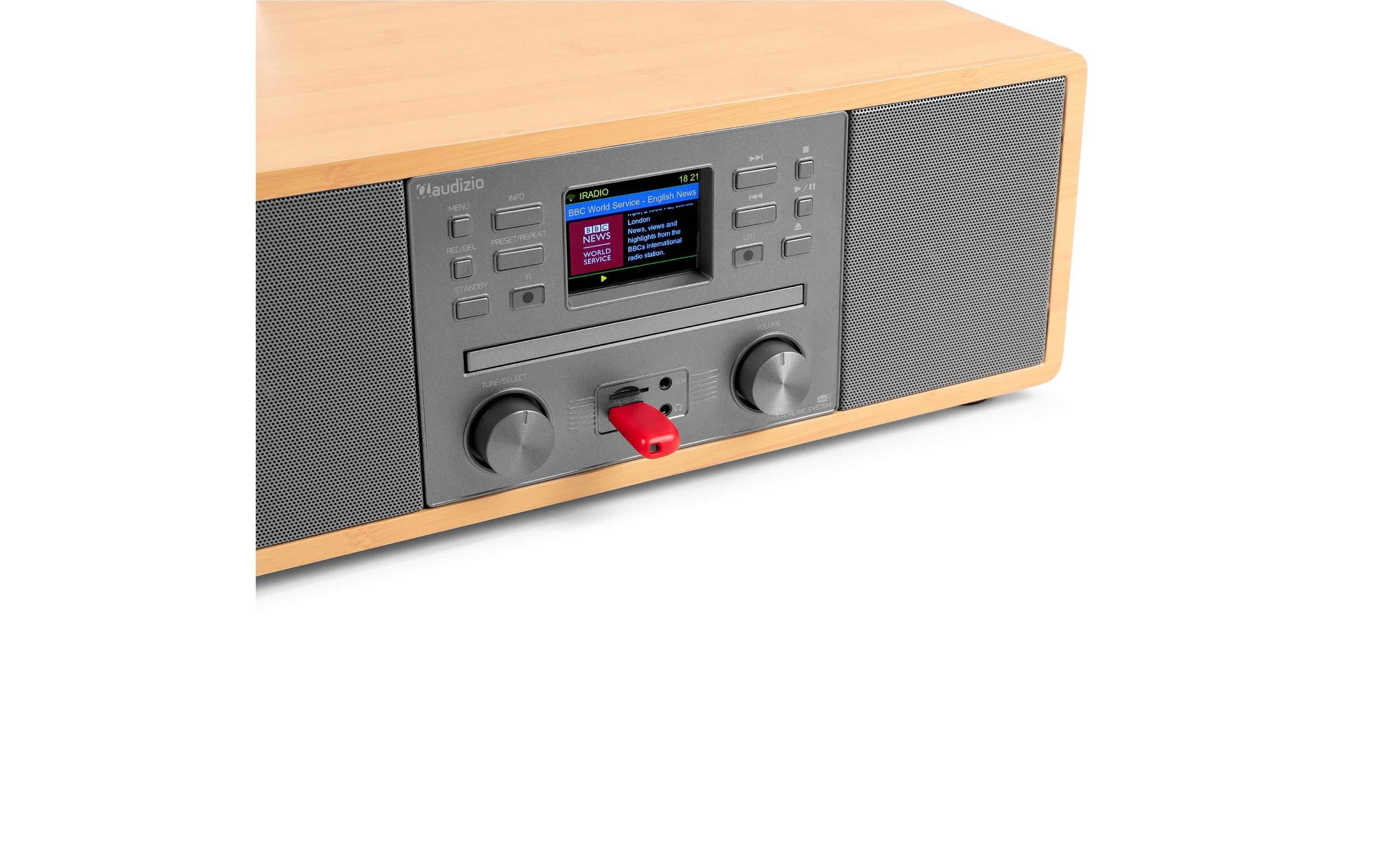2132062_1 - Mediatech Audizio Avola-BMB DAB+/FM Radio mit BT u. CD, WLAN, bambus