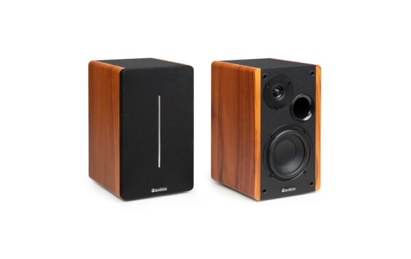 Audizio KS01B Aktivlautsprecher Set, 120W, BT, holzfarben