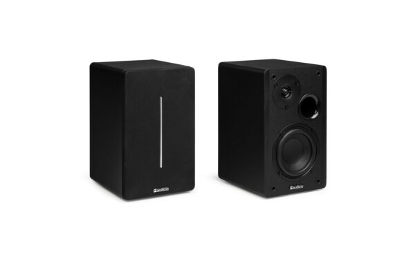 Audizio KS01B Regal-Lautsprecher Set, 120W, BT, schwarz