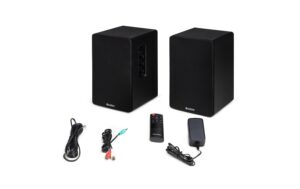 2132074_6 - Mediatech Audizio KS01-BK Regal-Lautsprecher Set, 80W, BT, schwarz
