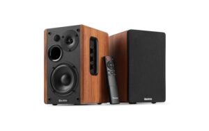 2132075_1 - Mediatech Audizio KS01-WD Regal-Lautsprecher Set, 80W, BT, holzfarben