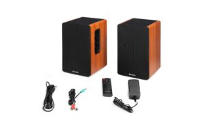 2132075_2 - Mediatech Audizio KS01-WD Regal-Lautsprecher Set, 80W, BT, holzfarben