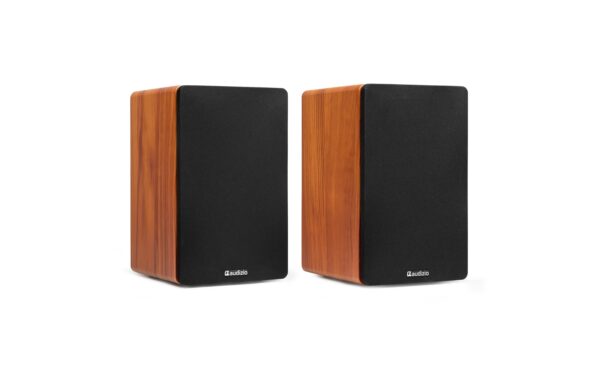 2132075_3 - Mediatech Audizio KS01-WD Regal-Lautsprecher Set, 80W, BT, holzfarben
