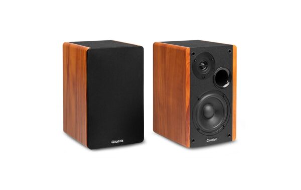 2132075_4 - Mediatech Audizio KS01-WD Regal-Lautsprecher Set, 80W, BT, holzfarben
