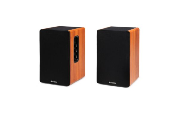 2132075_5 - Mediatech Audizio KS01-WD Regal-Lautsprecher Set, 80W, BT, holzfarben