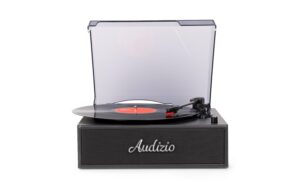 Audizio Reno-BK Retro Plattenspieler, BT, Stereo, schwarz