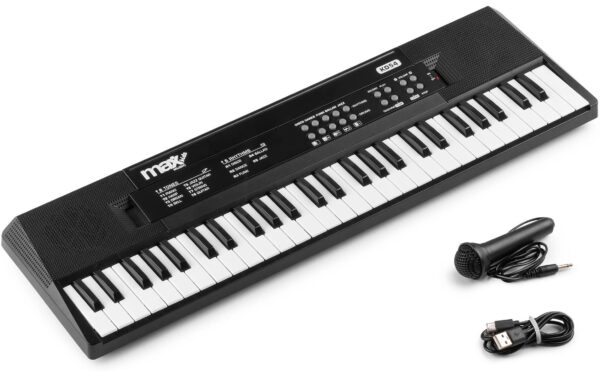 MAX KD54 Keyboard, 54 Tasten, Batterie, schwarz